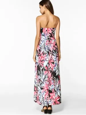 TastyHottie - Trendy Print Pocket Maxi Bandeau Dress