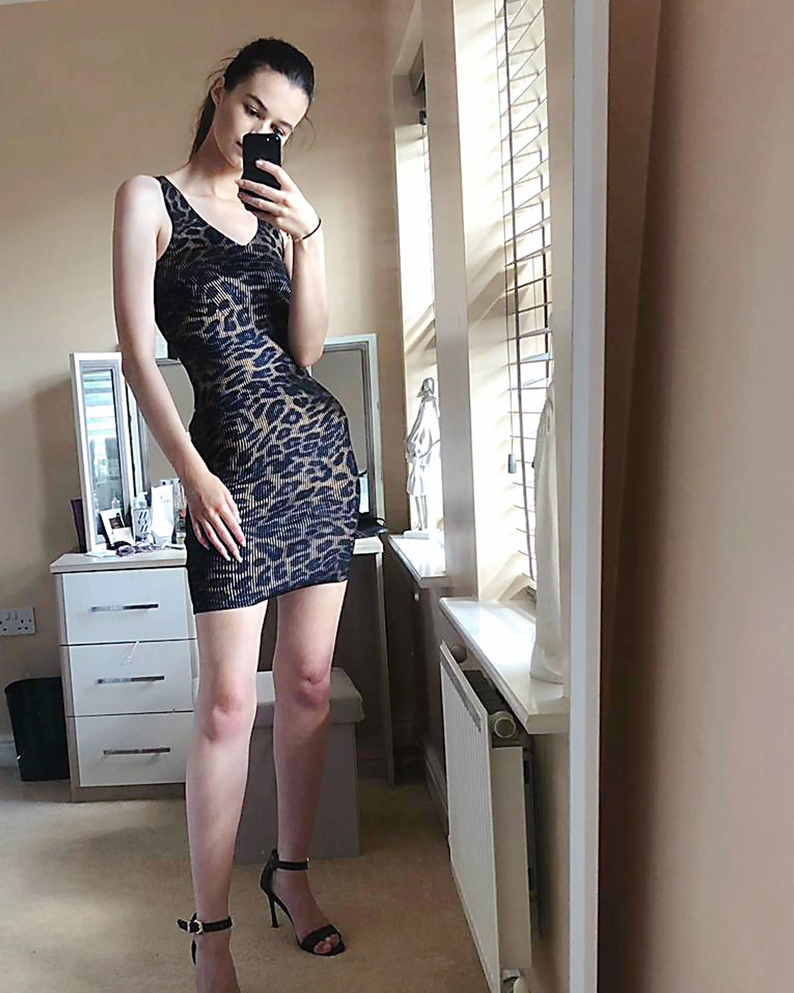 Trendy animal leopard print bodycon party dress