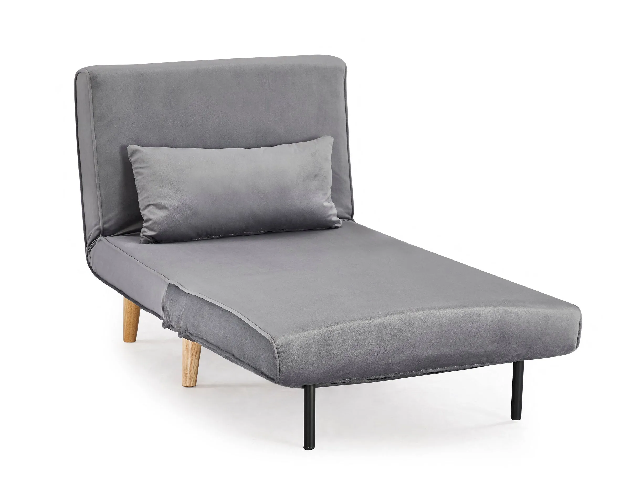 Valley Single Futon Sofa Bed - GreyVelvet