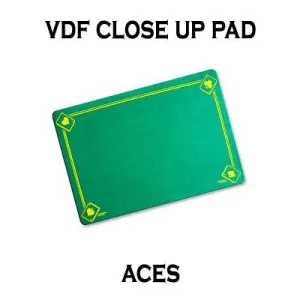 VDF Close Up Pad with Printed Aces (Green) by Di Fatta Magic