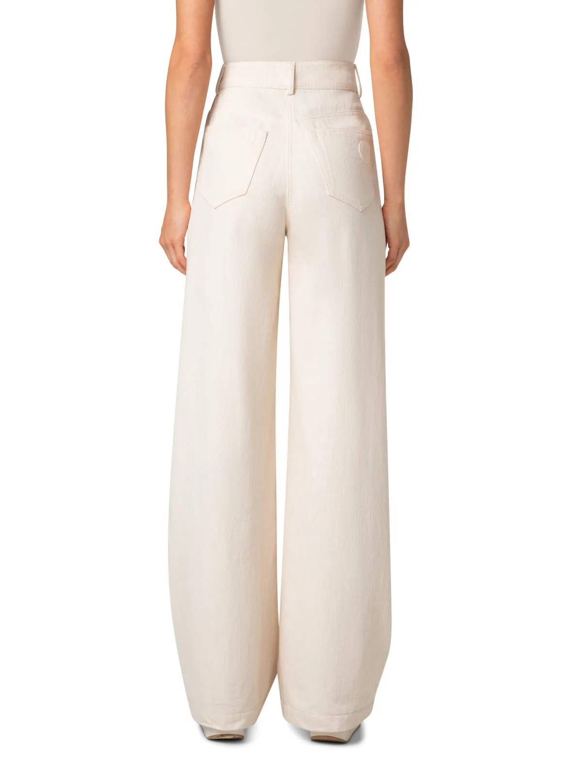 Wide Pants in Cotton Wool Denim