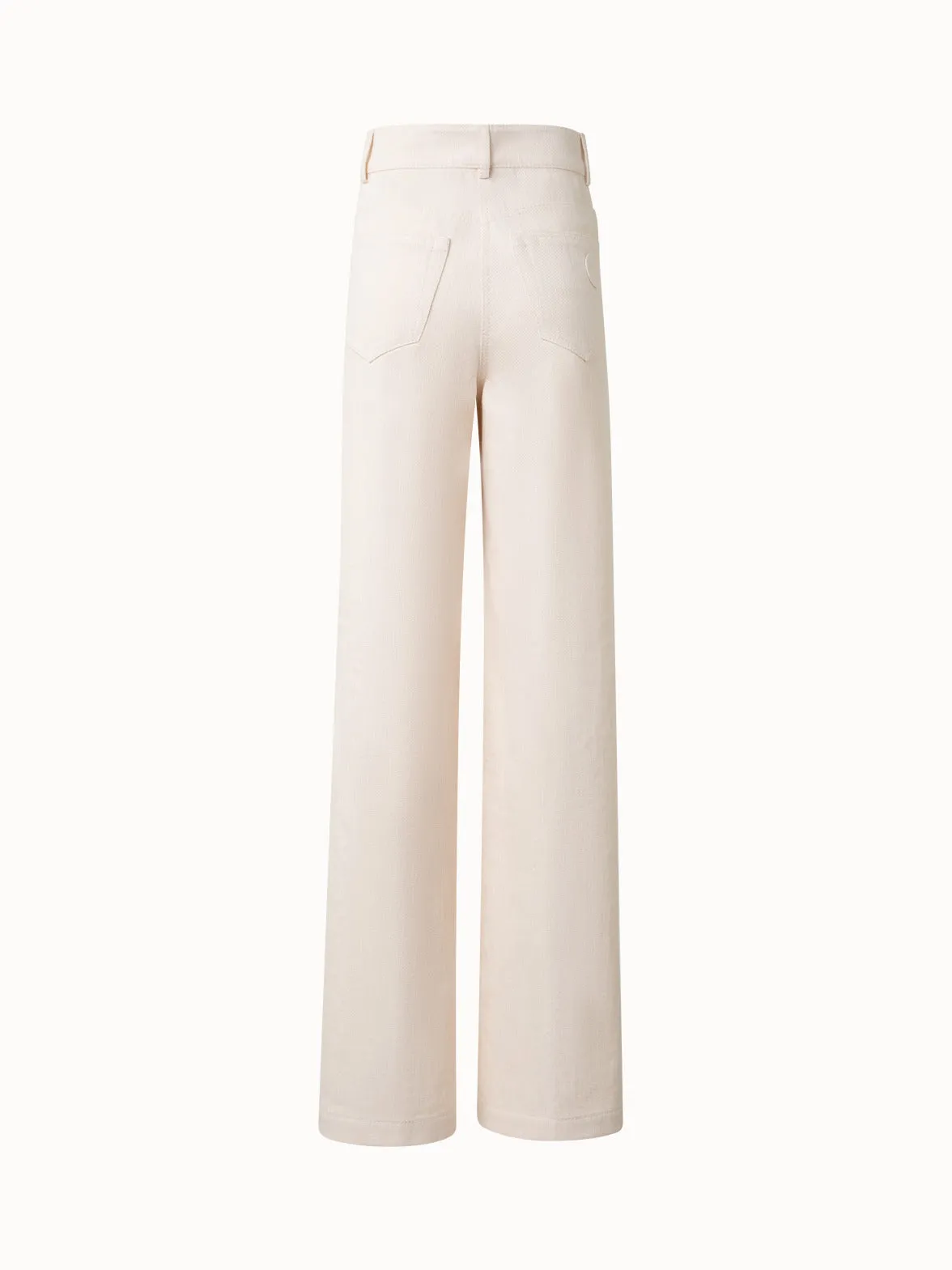 Wide Pants in Cotton Wool Denim