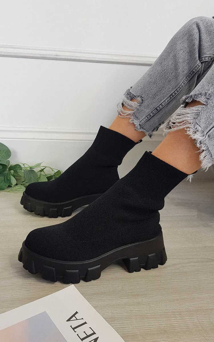 Women's Chunky Sock Boots