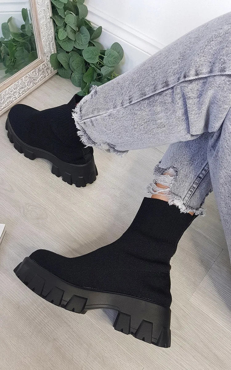 Women's Chunky Sock Boots